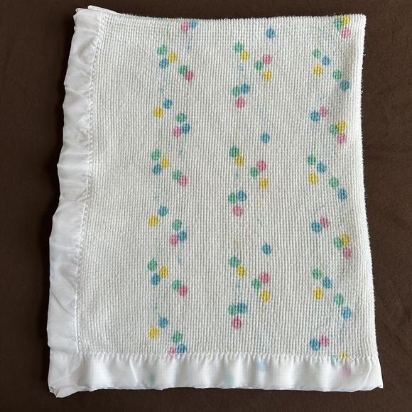 Baby Bedding Baby Baby Blanket Vintage Balloons White